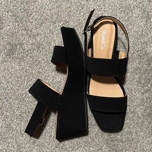 Style & Co. Black Platform Heels